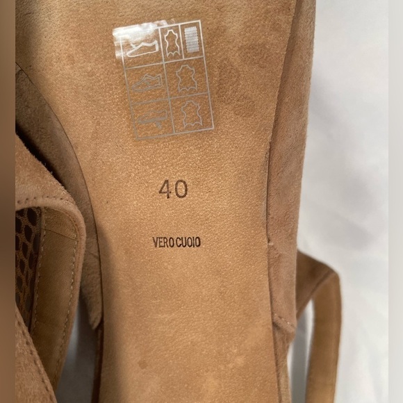 Alexander Wang High Heel Womens Strappy Piper Suede Fishnet Shoes Size 10 Tan - Picture 4 of 11